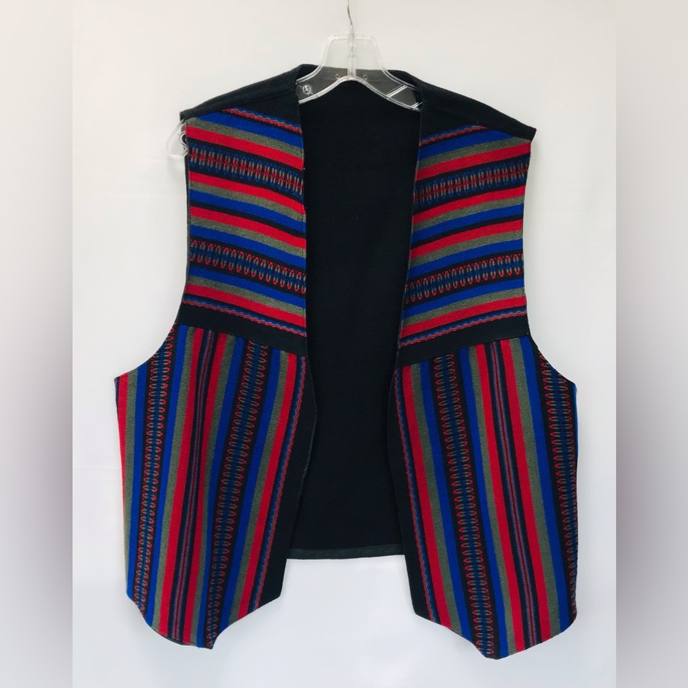 Yuris Collection Mens Size L Peruvian Vest Multicolor Made In Peru